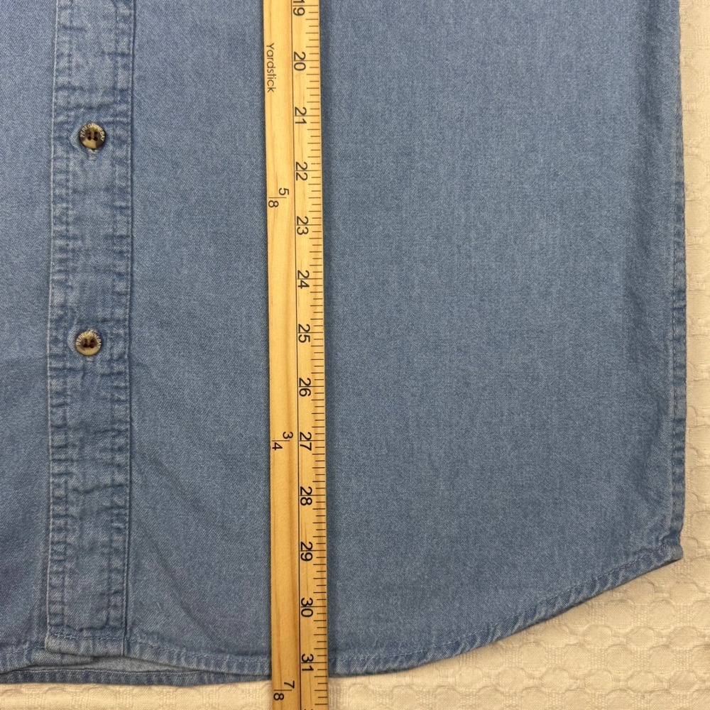 Peregrine Bay Titanic Crew Embroidered Denim Button Front Mens Shirt Retro Vtg - Picture 6 of 9